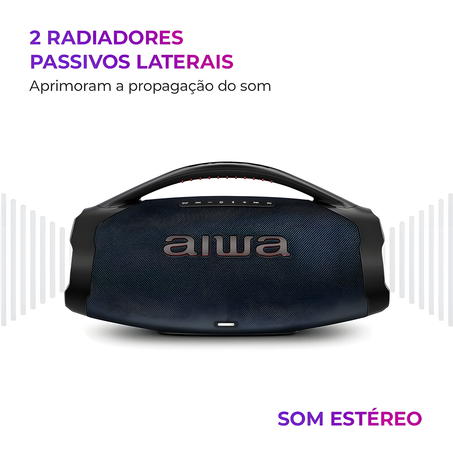 Caixa De Som Boombox Plus Aiwa Bbs-01-lbl 200w Bluetooth Caixa De Som Boombox Plus Aiwa Bbs-01-lbl 200w Bluetooth